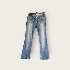 Z. Cavaricci VTG Y2K Zipper Fly Boot Bareback Womens Jeans Size 7 *Flaws*
